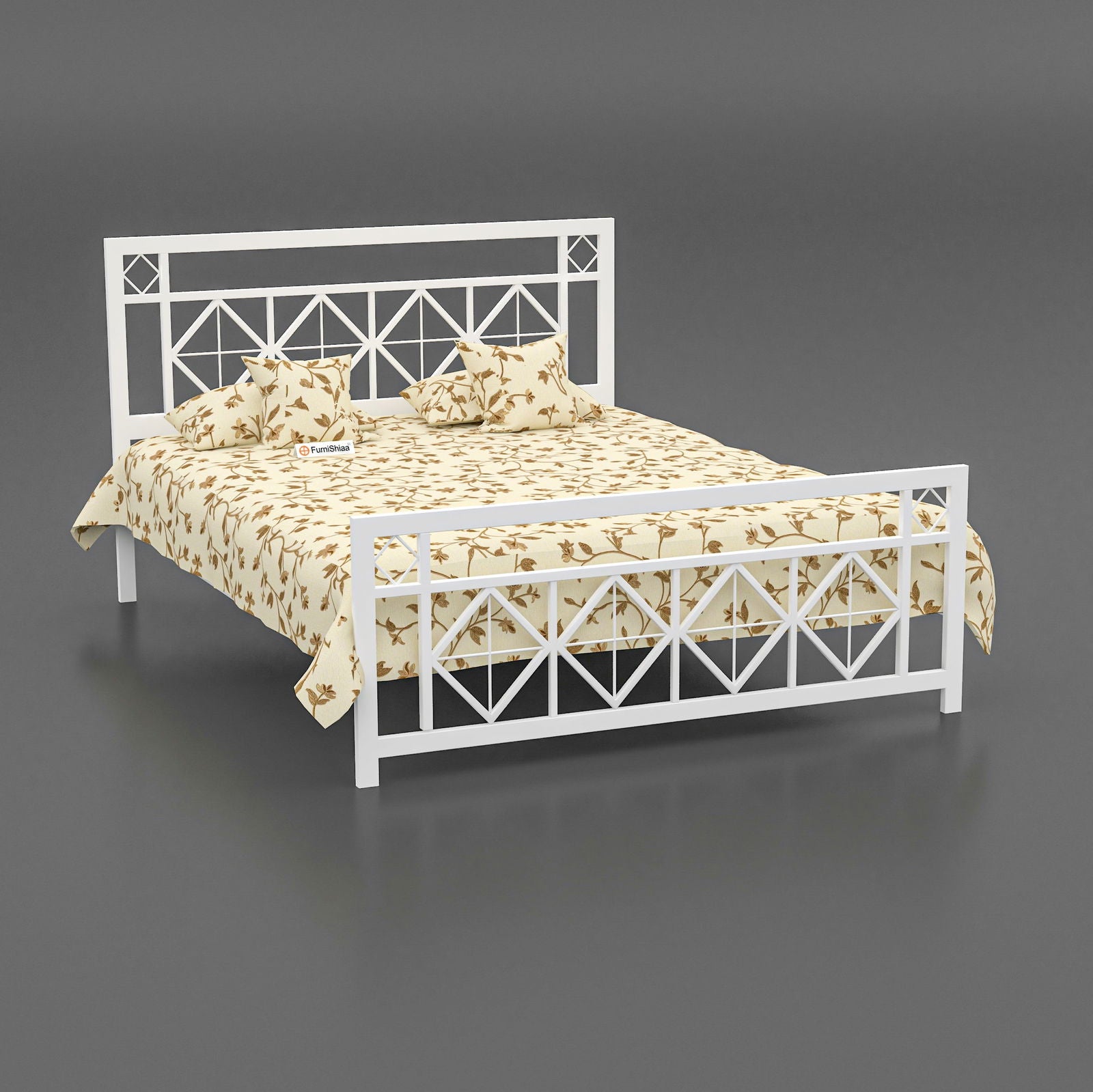 MetalCraft Simple Designer Iron Bed - Furnishiaa -  -
